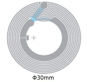 Marqueterie d'à haute fréquence RFID d'ANIMAL FAMILIER du diamètre 33mm humide avec la puce classique du ® de RFID/ SLI/NFC