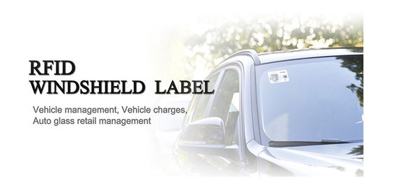 UHF RFID Windshield Tags with Number Printing For Vehicle Management
